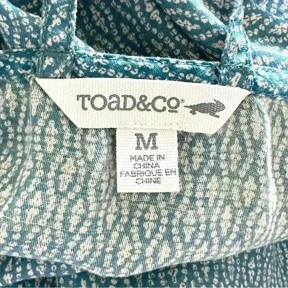 Toad & Co Windsong Strappy Dress in Deepwater Diamond | Teal Blue | SZ M - Picture 8 of 9